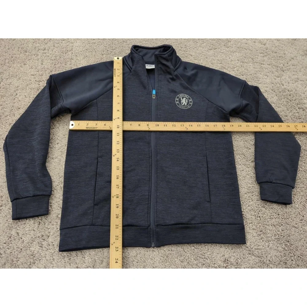 Chelsea‎ Football Club Full Zip Jacket Youth Boys 12/13 EPL Logo Dark Gray